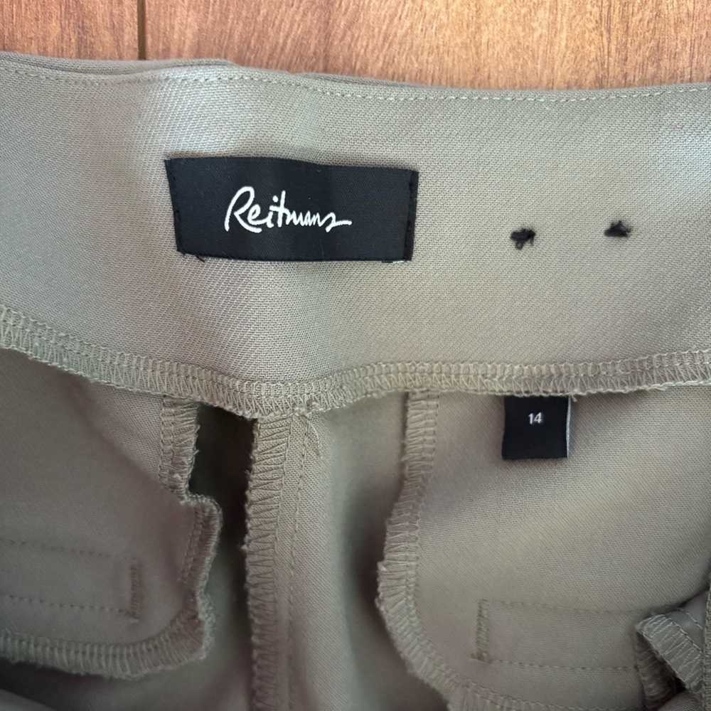 Classic High-Waist Straight Leg Pants - Light Sage Green - Picture 4 of 5